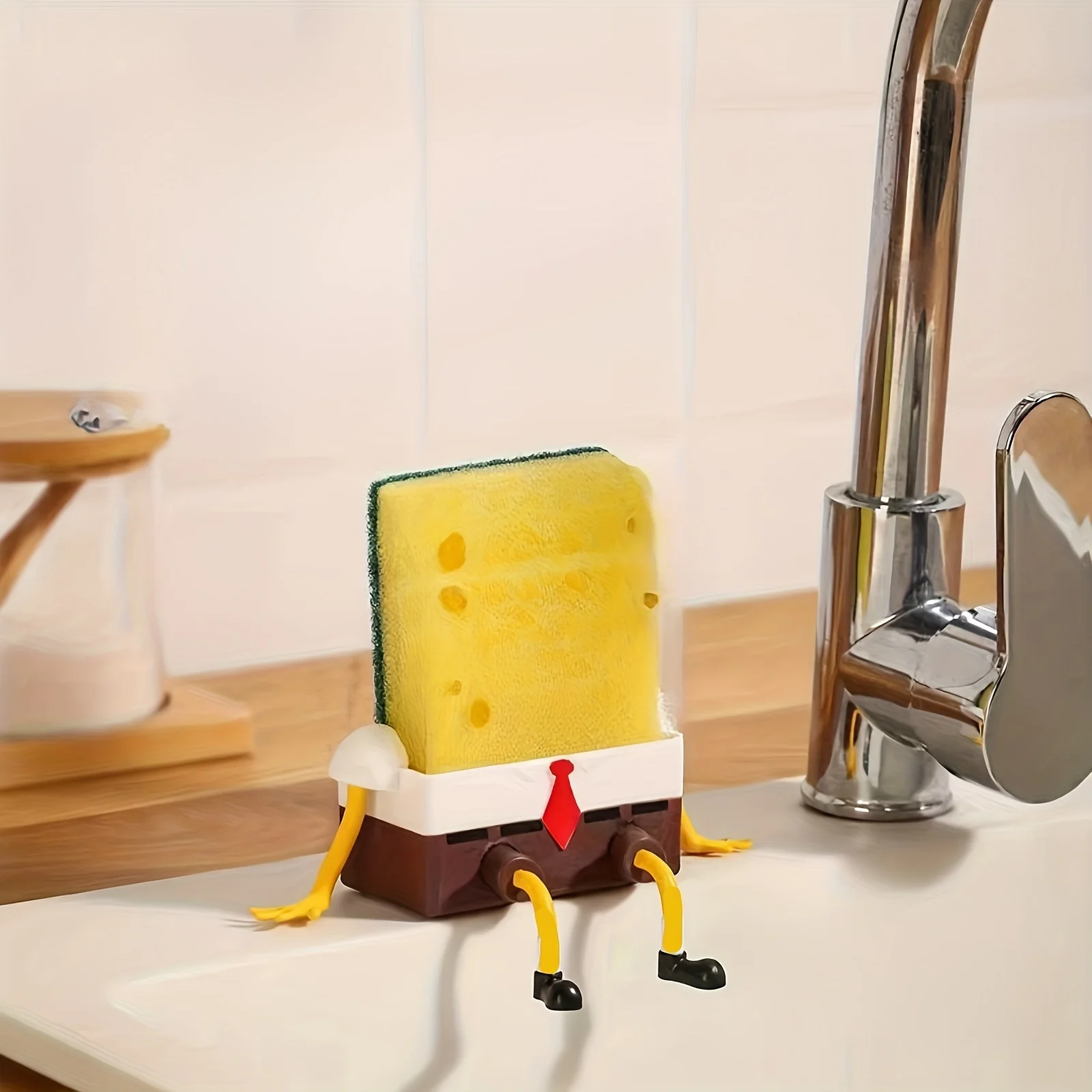 Coffee Equipment Rack - 1pc Cartoon Sponge Drain Rack -